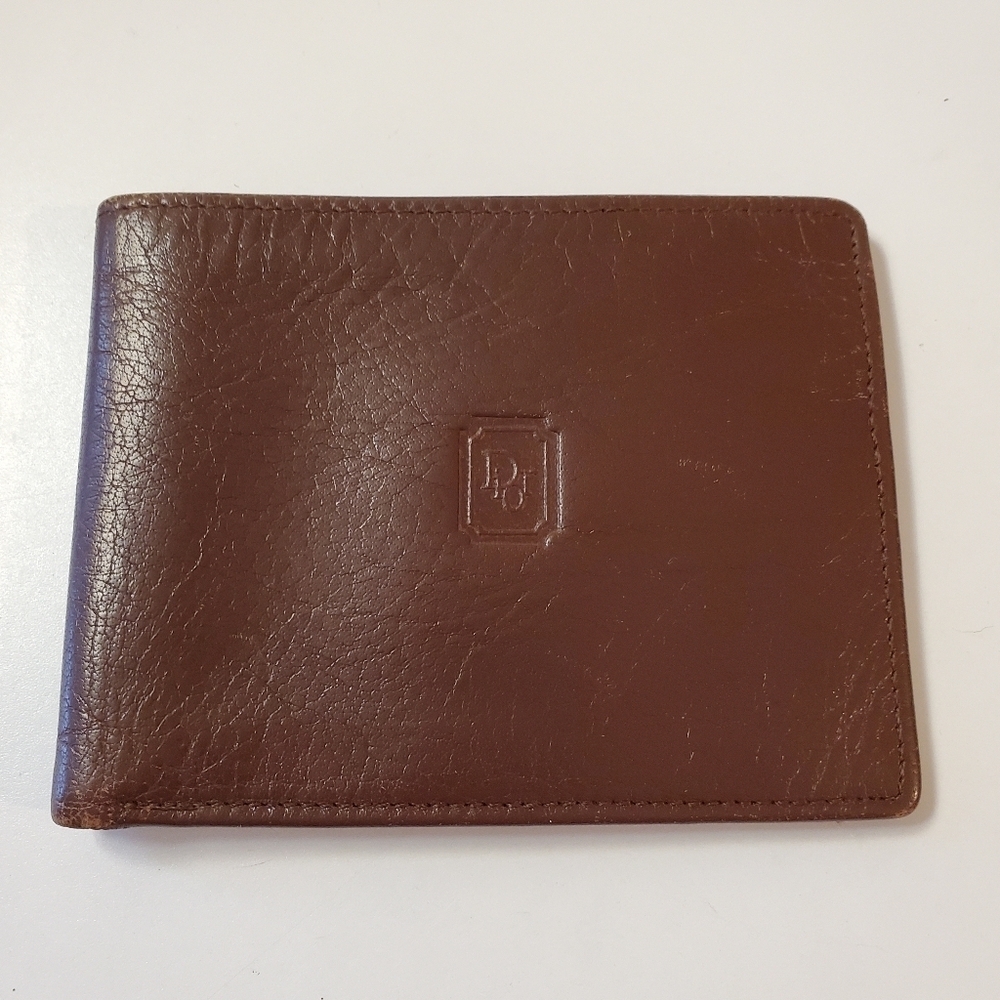 Christian Dior Vintage Men's Brown Leather Wallet